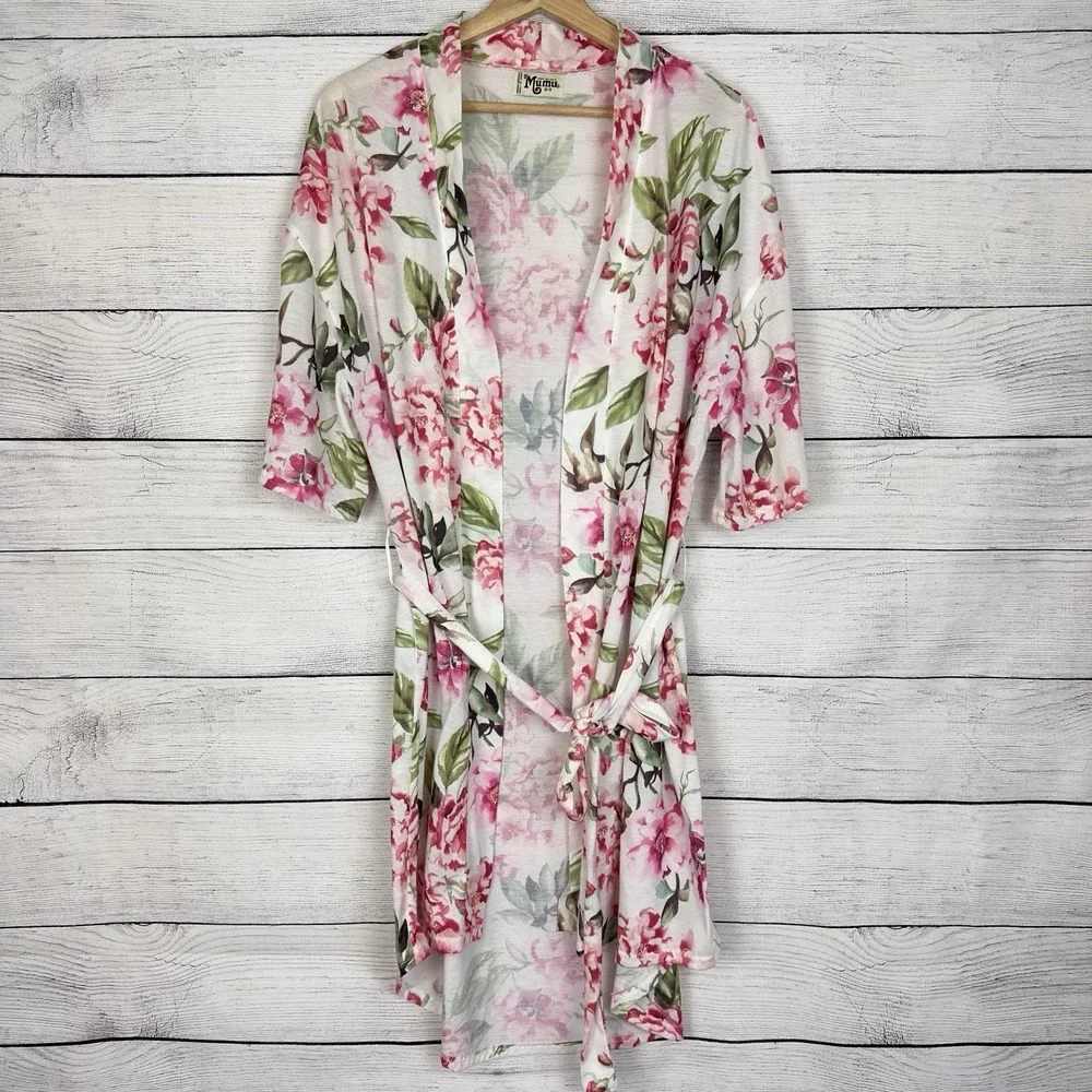 Show Me Your Mumu Brie Robe Garden of Bloom Women One Size Floral Print Coquette